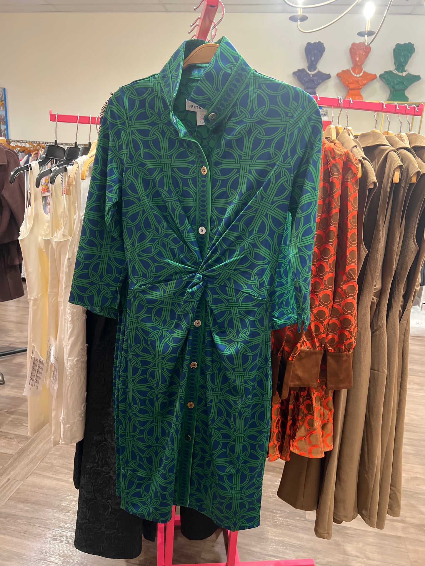 Twist and Shout Dress Navy