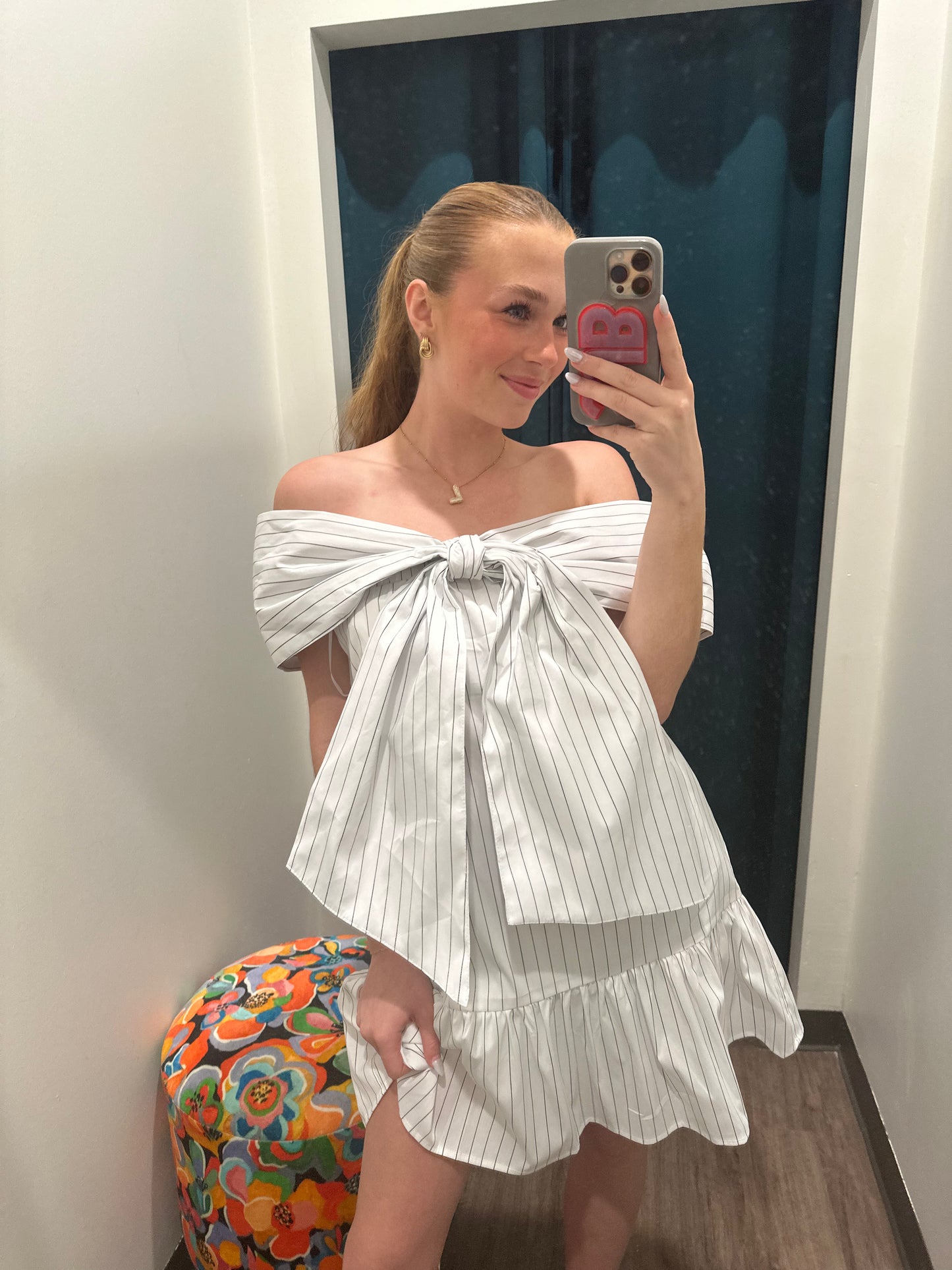 Off The Shoulder Bow Dress