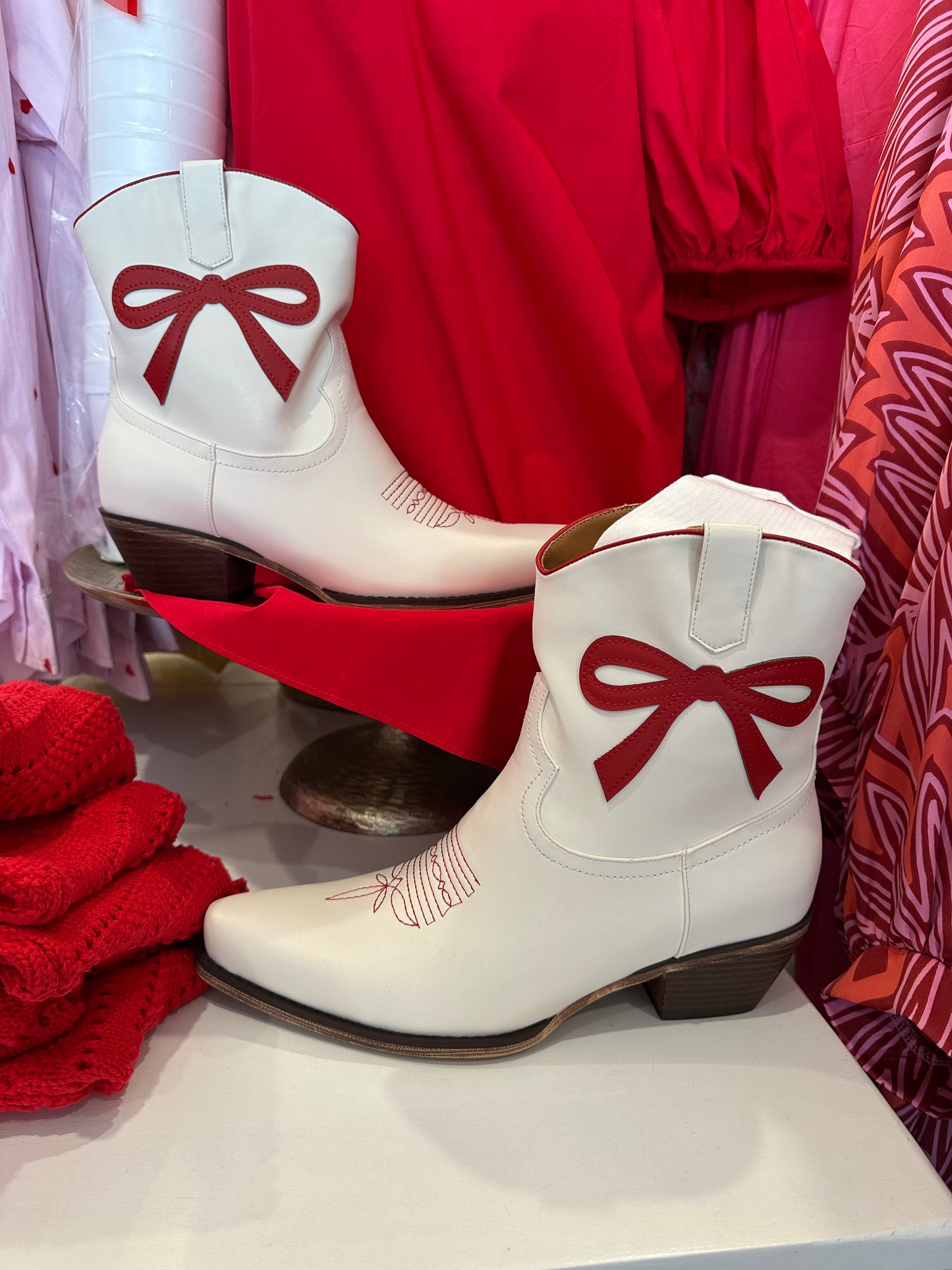 Red Bow Boots