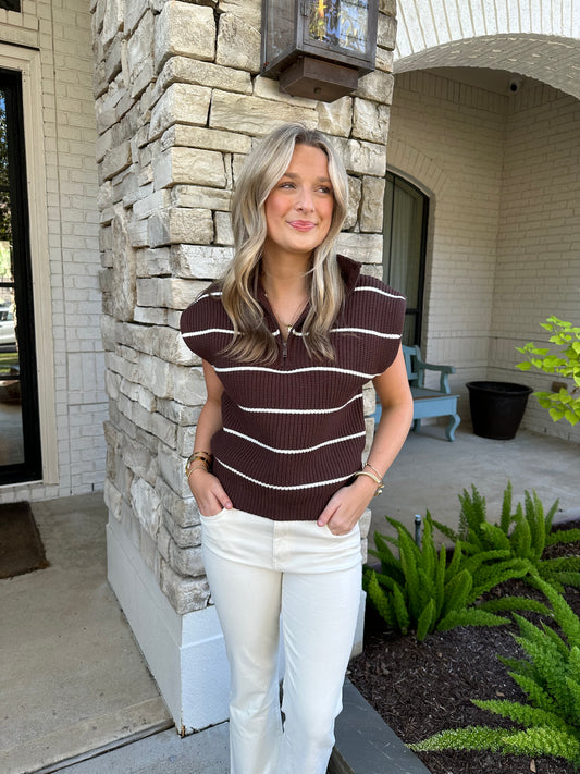 Brown Stripe Sweater