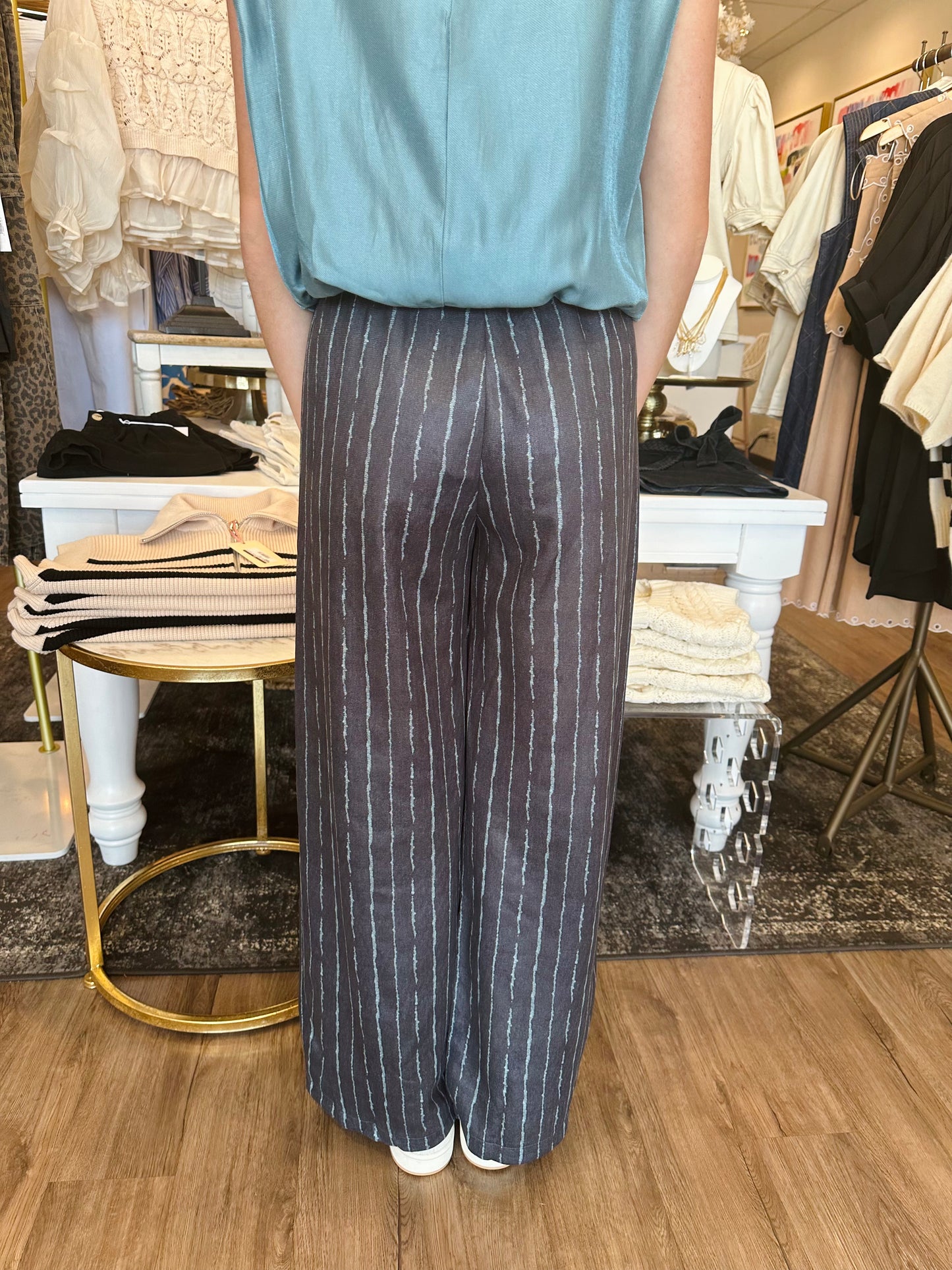 High Waisted Stripe Pant