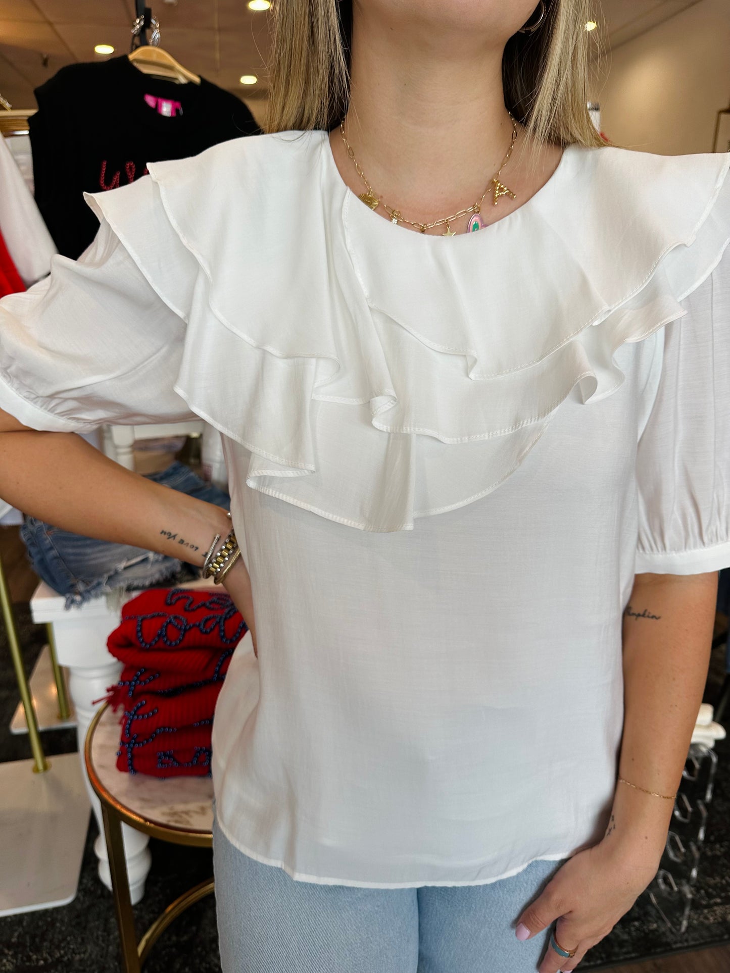 Flutter Neck Top