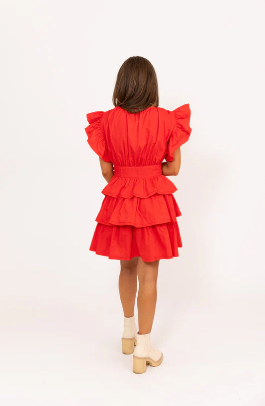 Red Ruffle Dress