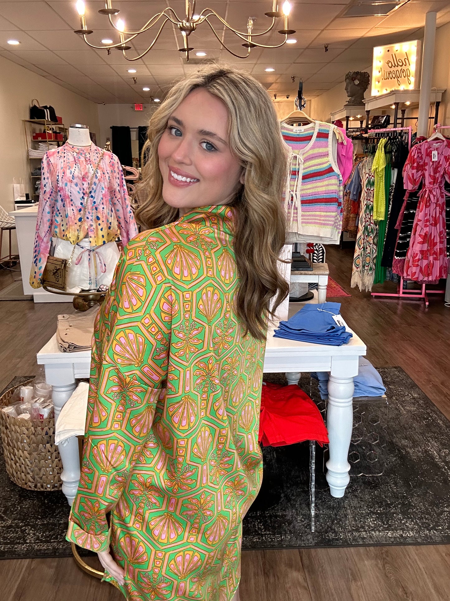 Show Me Your MUMU Palm Shirt Dress