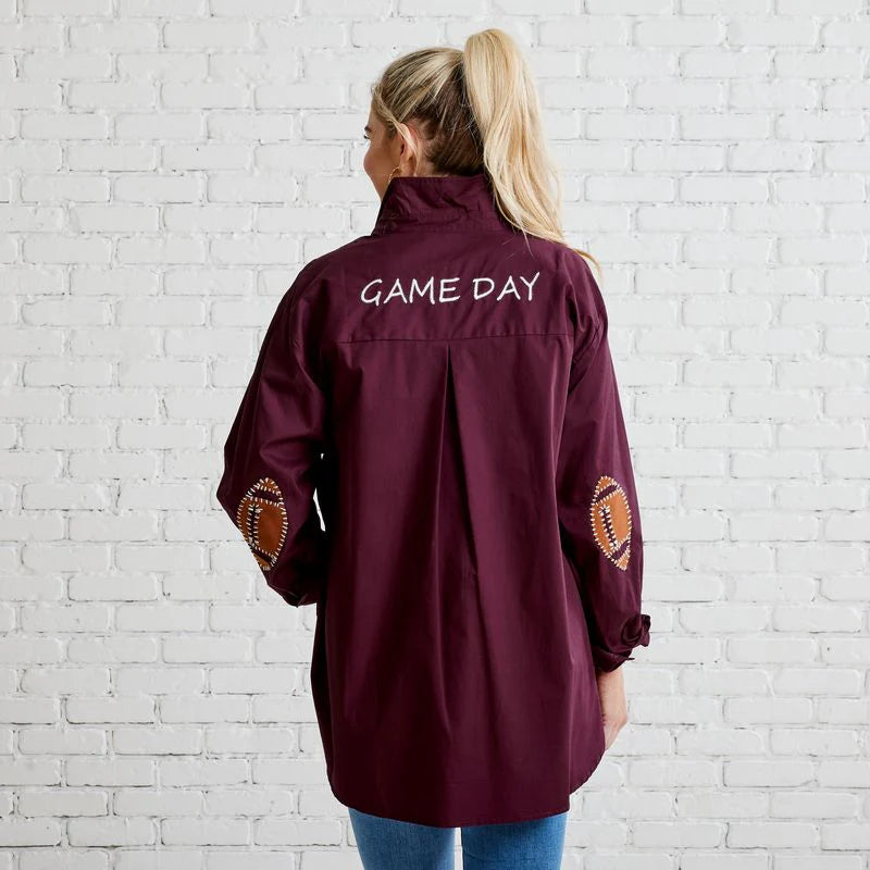 Preppy Game Day Top Maroon