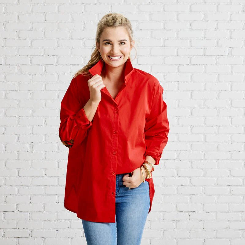 Preppy Gameday Top red