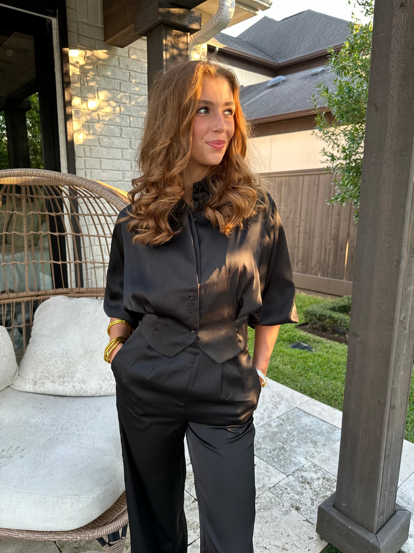 Black Pant Suit Set